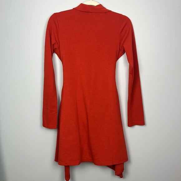 A Maglia belted burnt orange large longline sweater - Picture 7 of 7